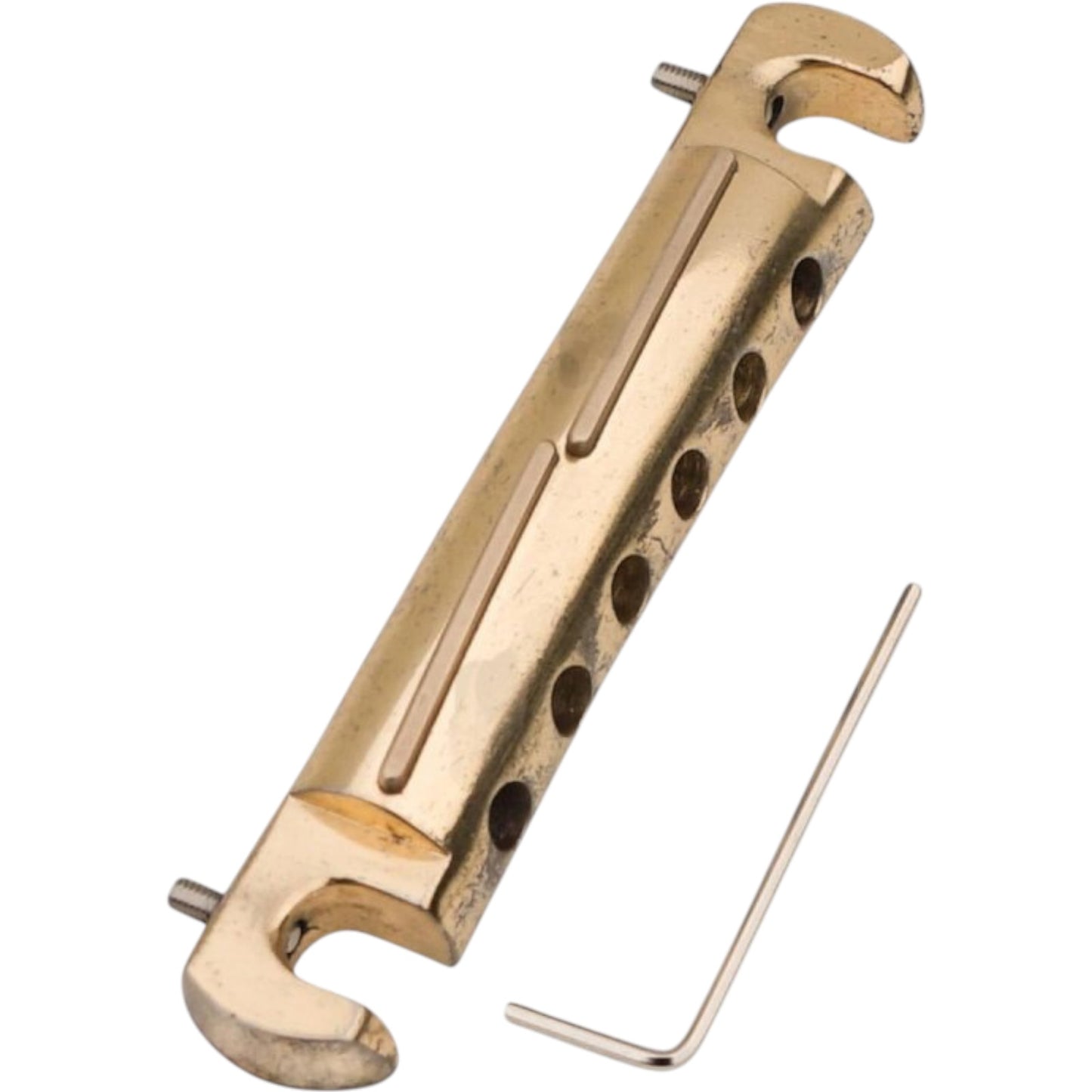Faber TBWC-59GA-BR Faber Vintage Spec ALU Kompensert Wraparound Tailpiece, gull, patinert, intonasjonslist: messing