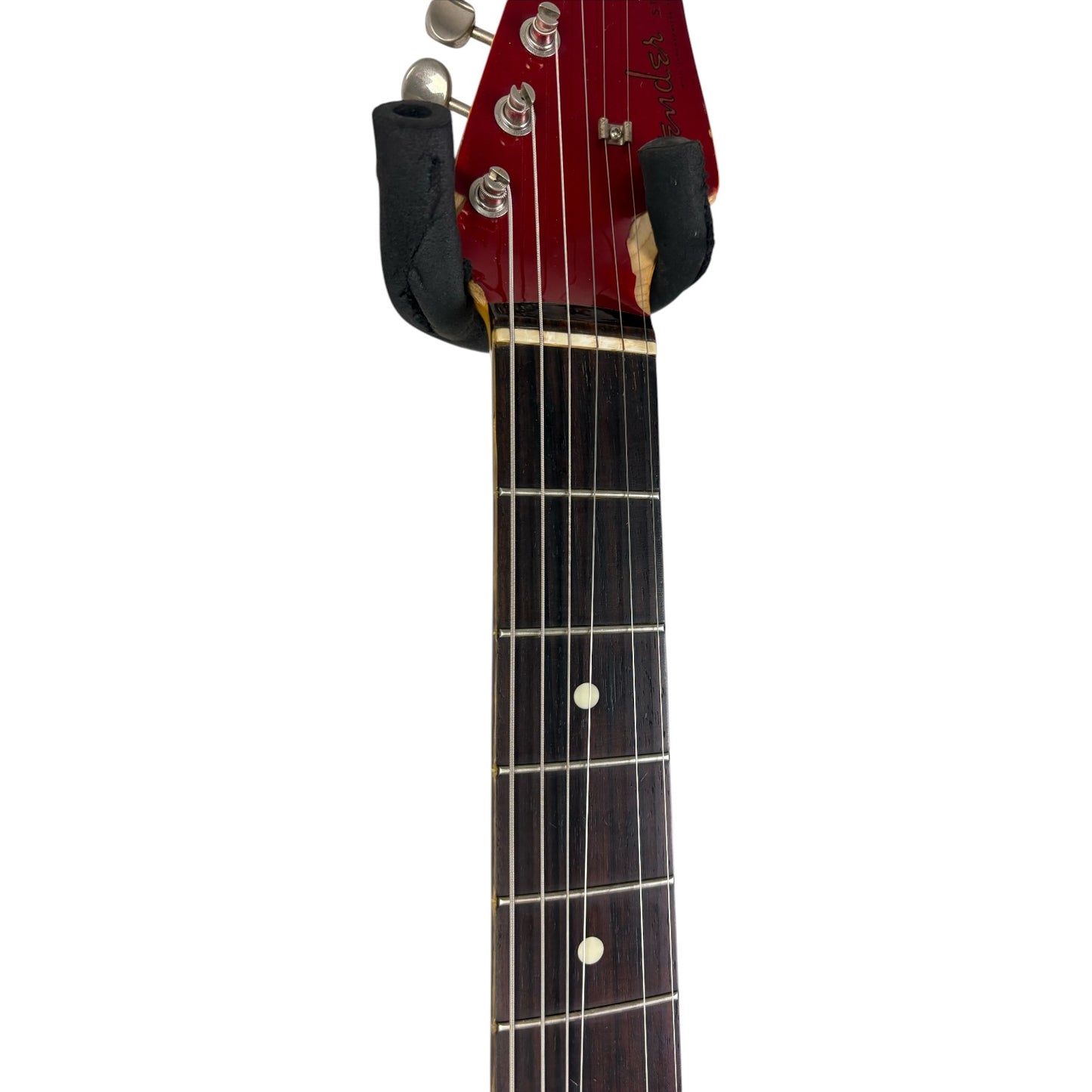 Fender Japan 62 Reissue Stratocaster 1994-1995 - Канди Епъл Ред - Със съвпадащ глава на грифа