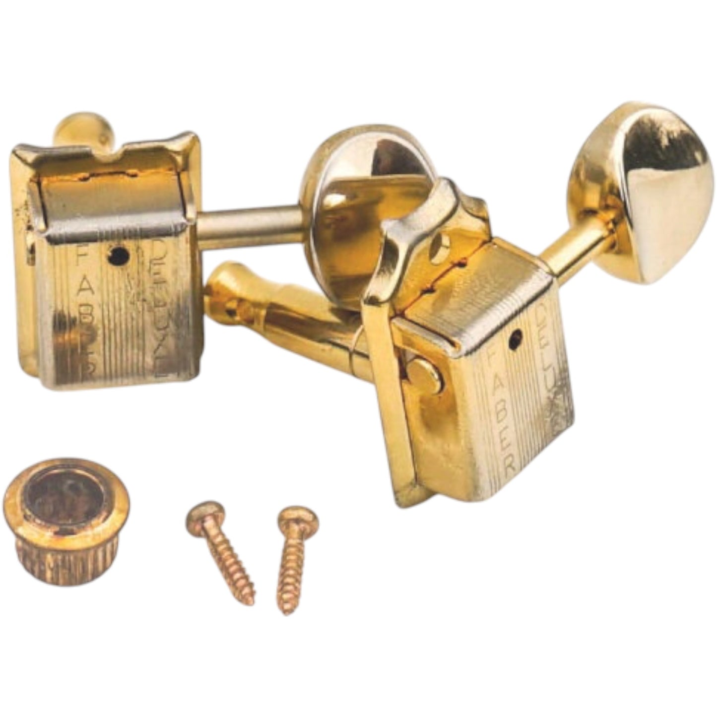 Faber FKT6L-GA mécaniques de style Kluson Faber, 6 en ligne, bague séparée, doré vieilli