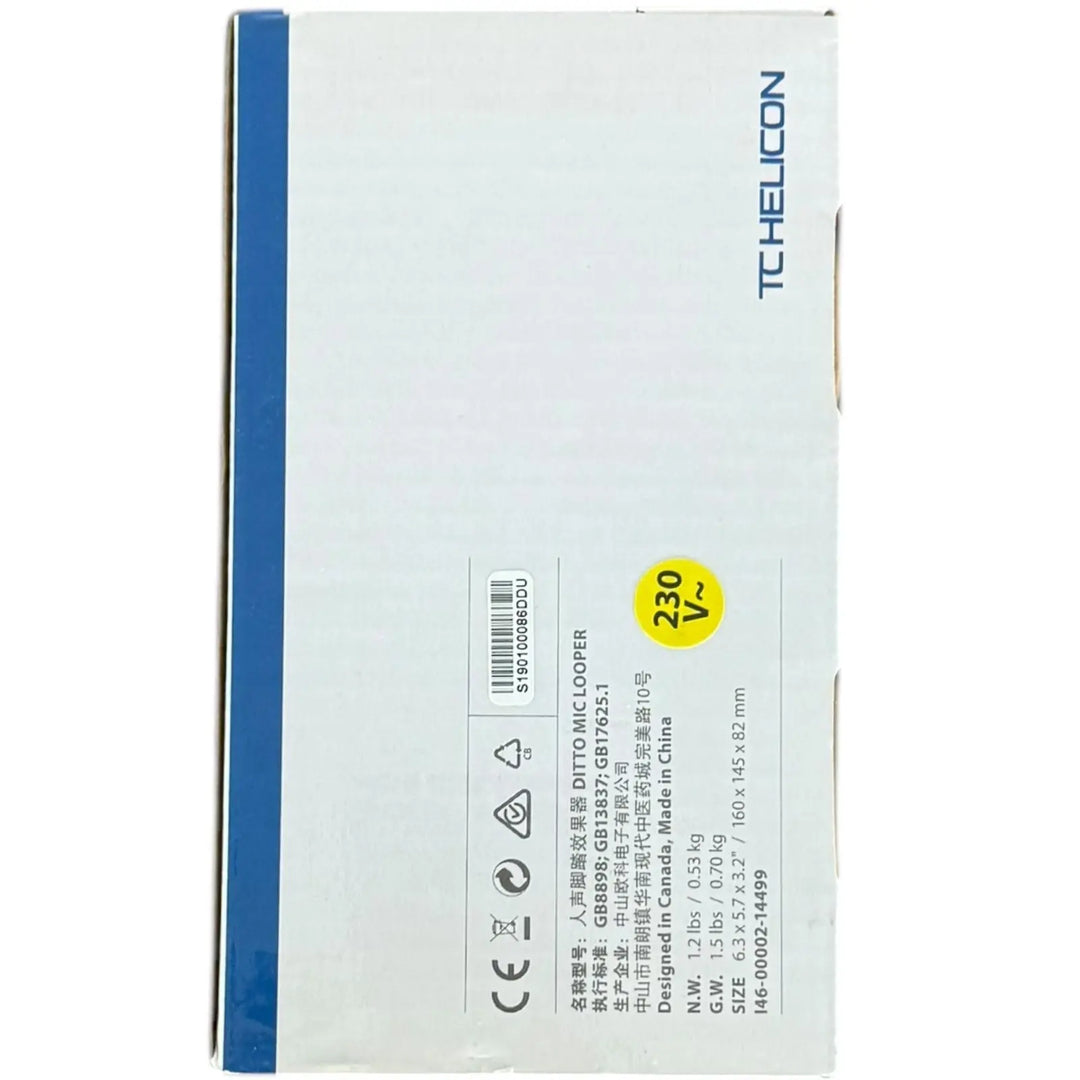 TC Helicon DITTO Mic Looper Pedal - Pat´s Guitars