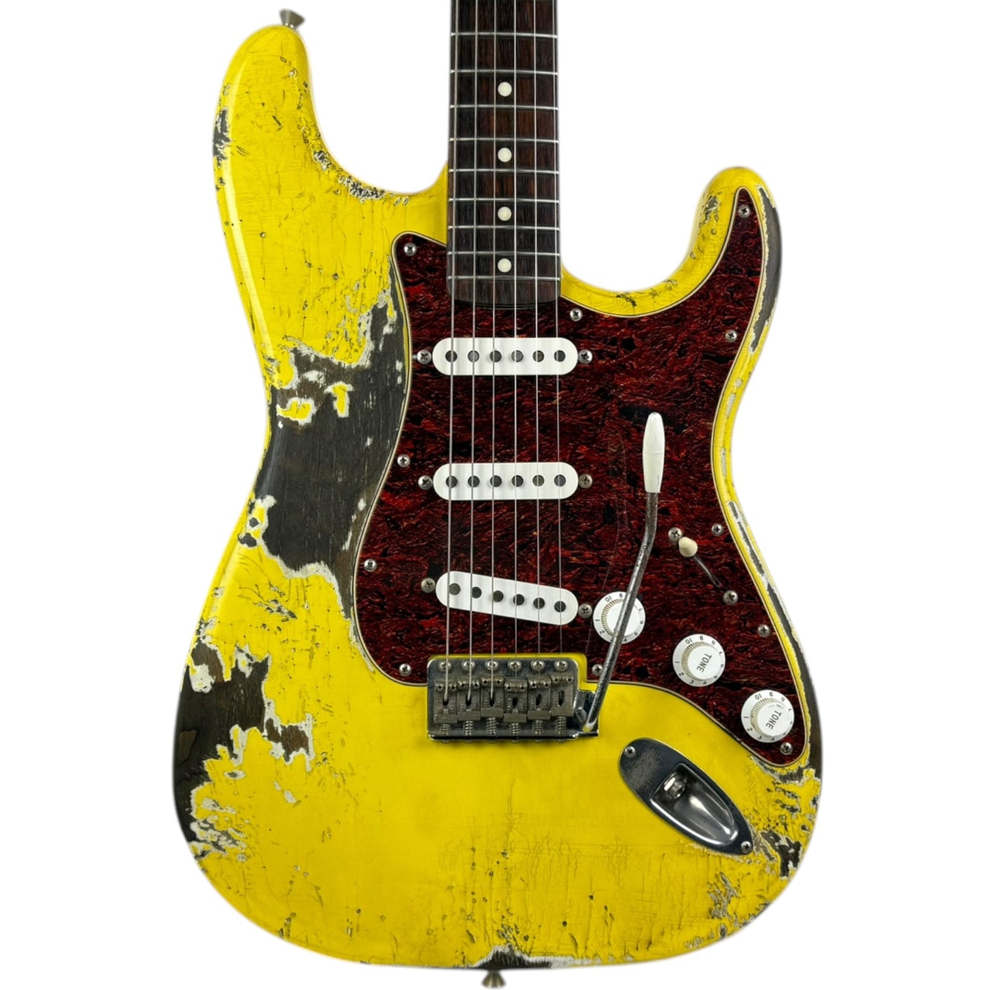 فيندر إعادة إصدار الستينيات ستراتوكاستر - أصفر جرافيتي - عتيق ثقيل