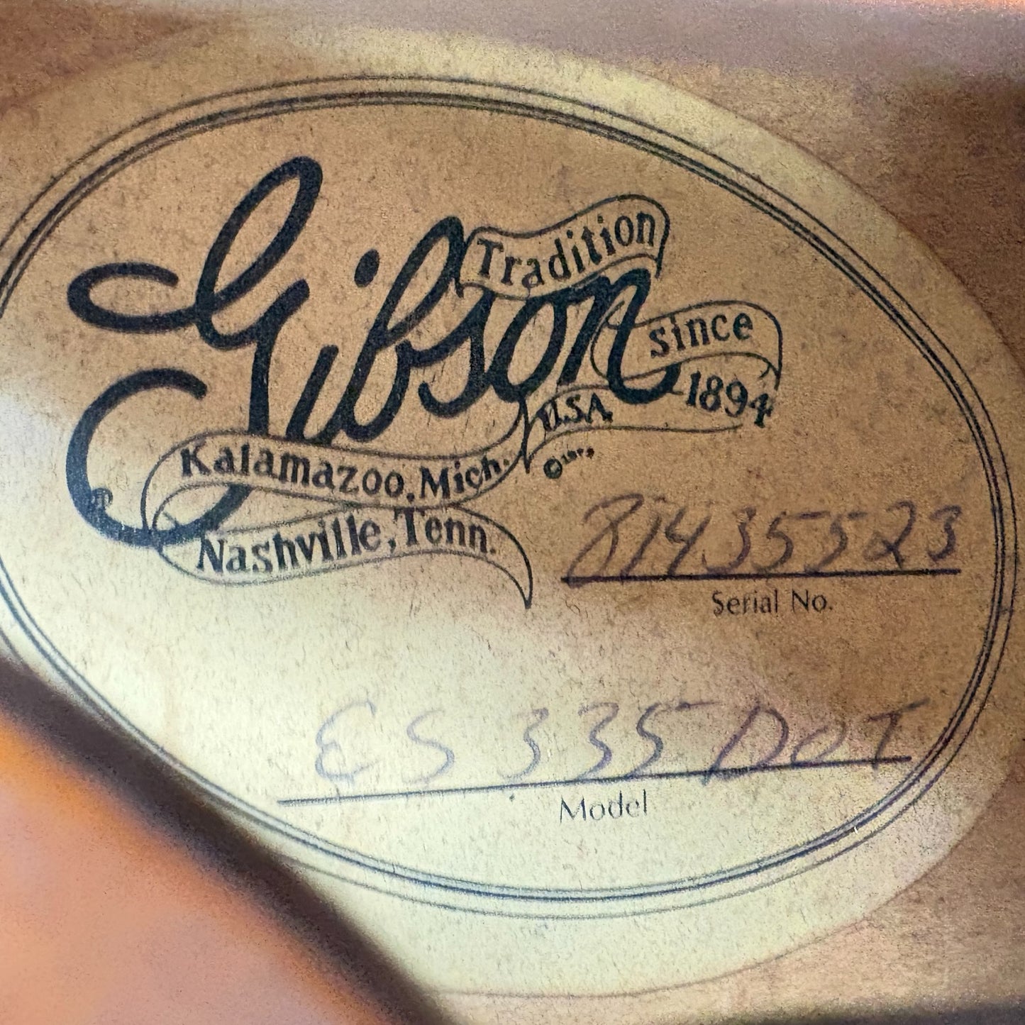 Gibson ES-335 DOT 1985 - Tobacco Sunburst