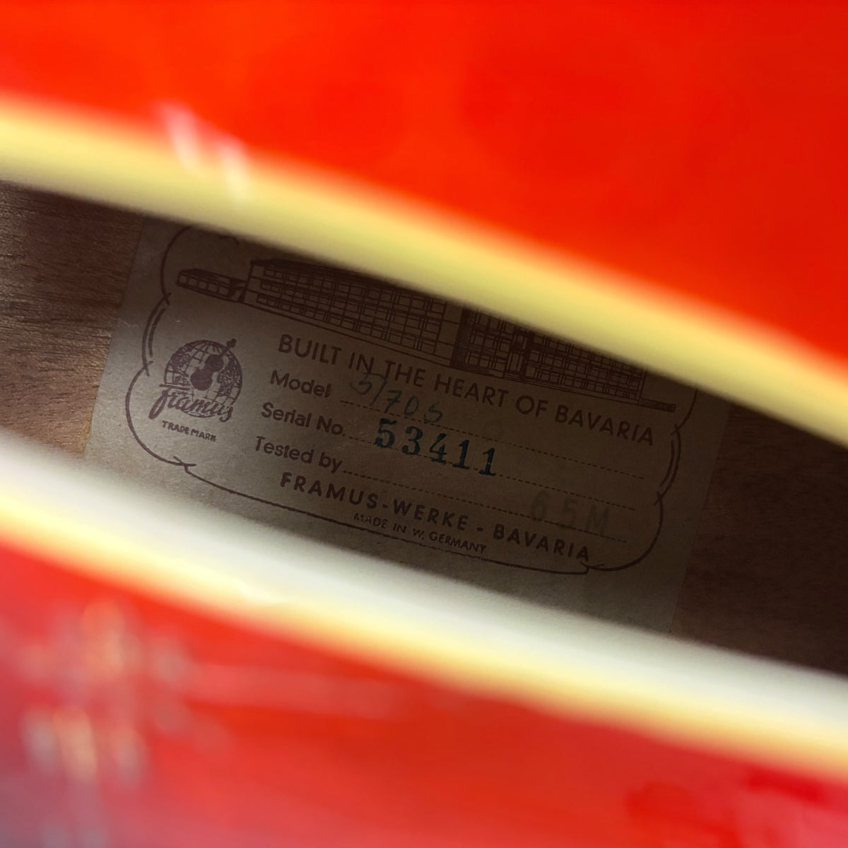 Framus 5/706 Akustisk 1953 - Red Burst