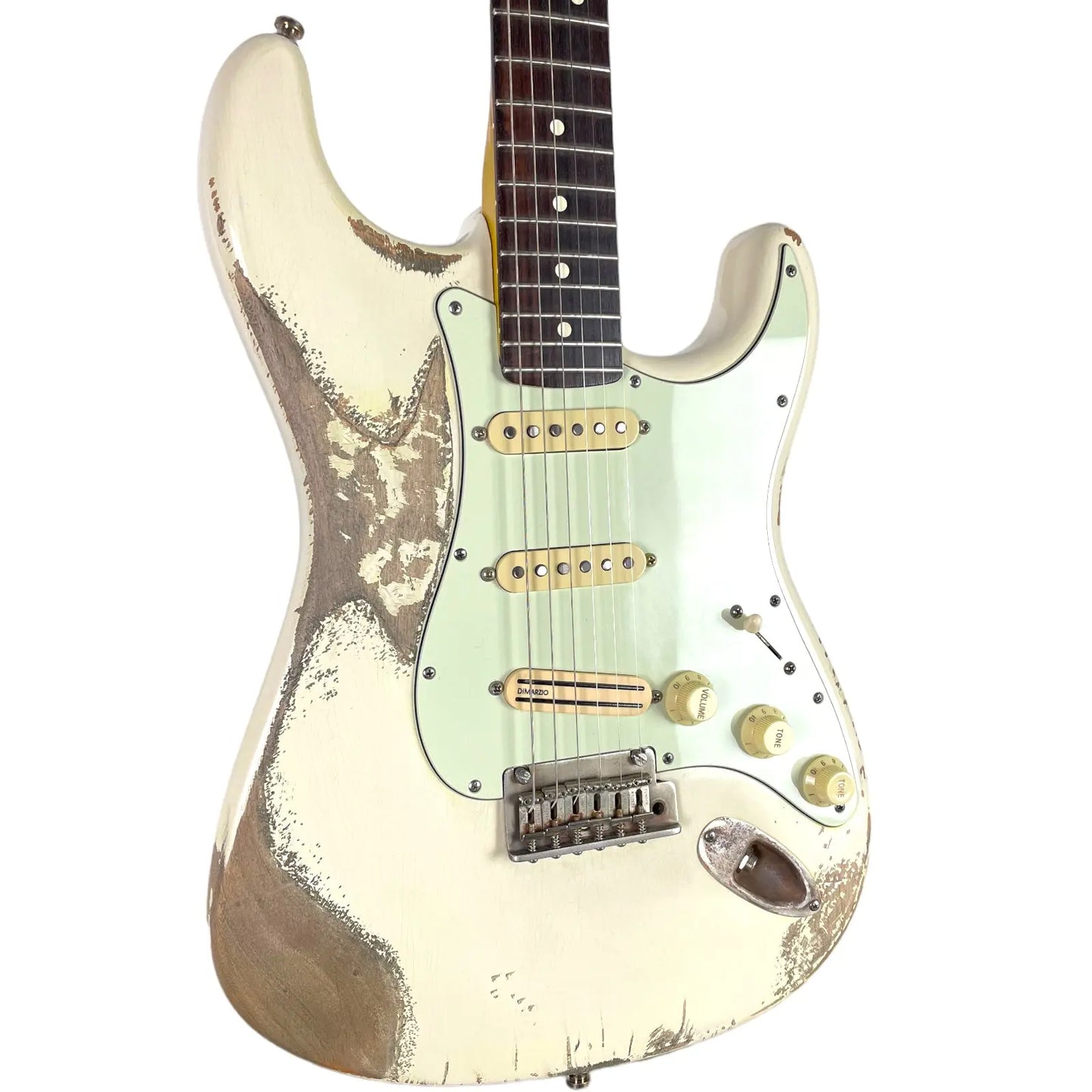 Fender American Standard Stratocaster - Look relique blanche olympique