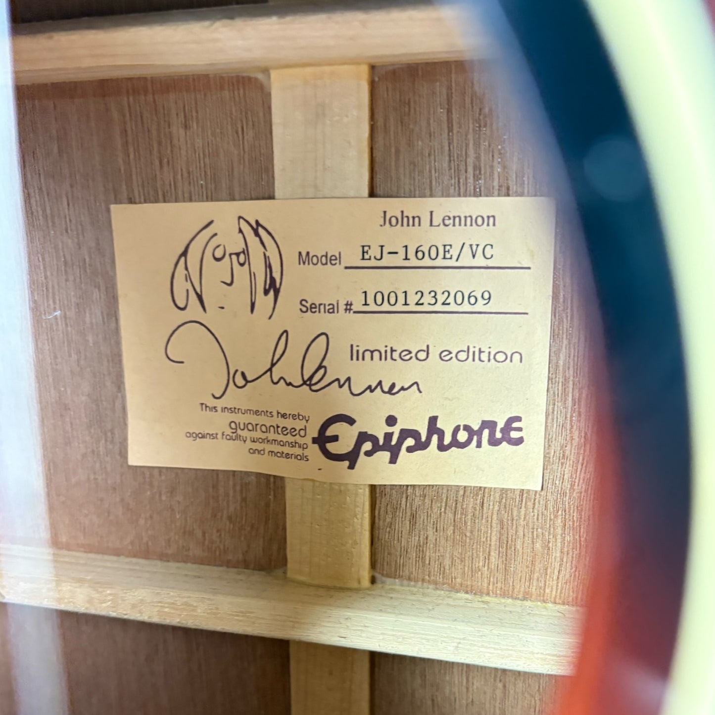 Epiphone EJ-160E John Lennon Signature 2010 - Sunburst