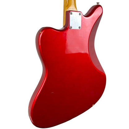 Fender Japan 66 Reissue Jazzmaster 1999-2002 - Канди Епъл Ред - Със съвпадащ глава на грифа