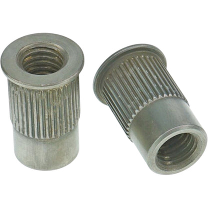 Faber TPI-B-MNA Faber 8 mm metriske tailpiece-indlæg (par) stål, nikkelbelagt, patineret