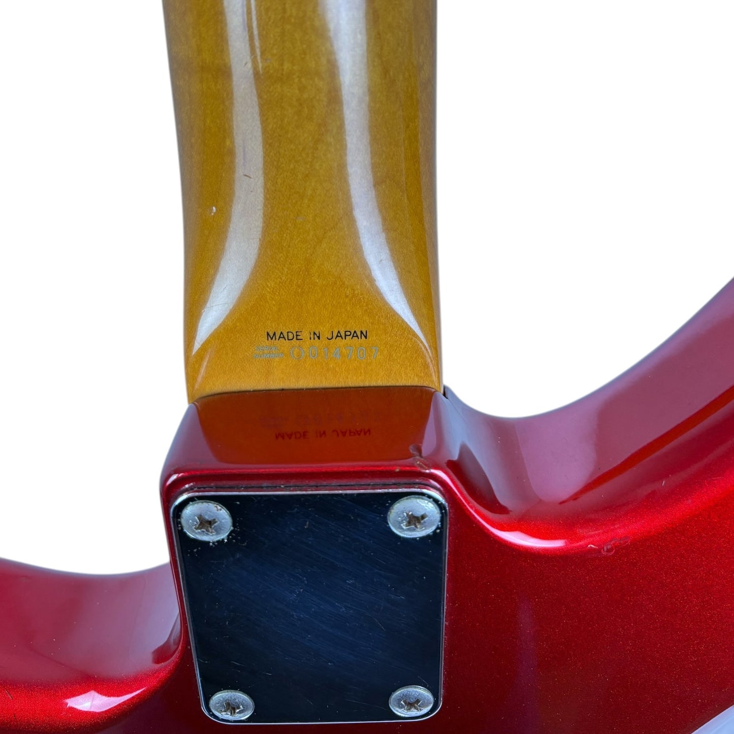 Fender Japan Jaguar Réédition 66 1993-1994 - Rouge Pomme d'Amour - Tête d'accord assortie - Vintage
