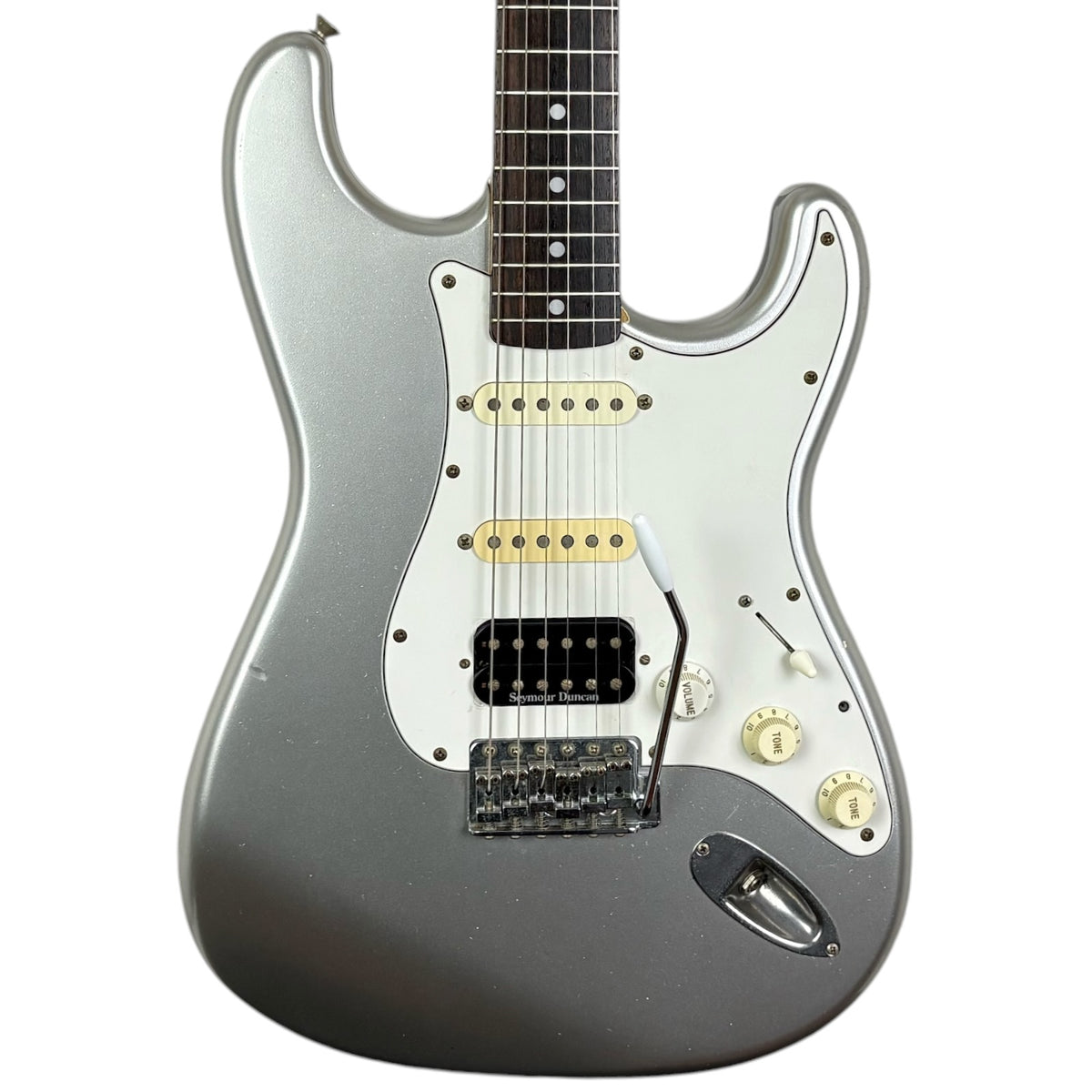 Fender Japan 72 Reissue Stratocaster 1989-1990 - Repeinte en argent