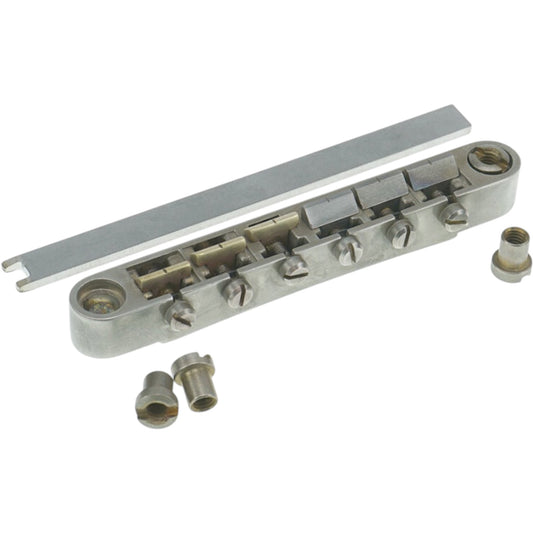 Faber HYBRIDge-L-NA ABRL Bridge, pat. pend. Locking System, Aged Nickel, TITANIUM/Brass saddles
