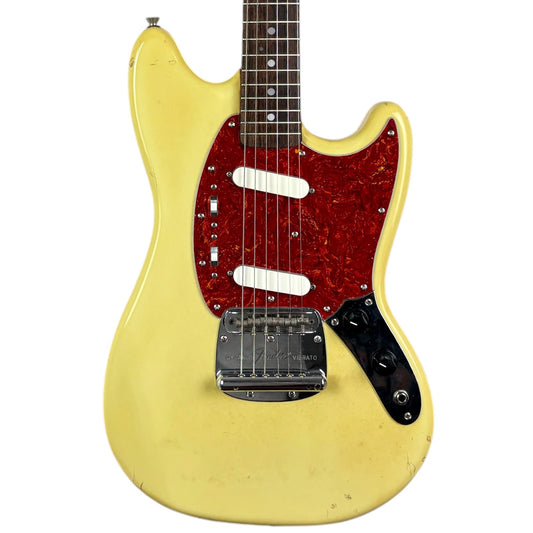 Fender Japan 69 Reissue Mustang 1989-1990 Vintage bílá