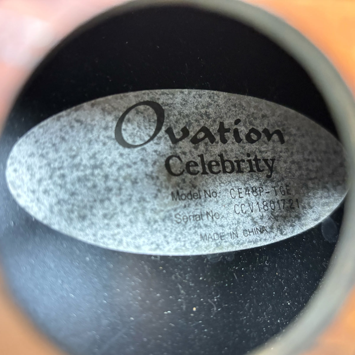 Ovation CE48P-TGE Akustická 2018 – tygří oko