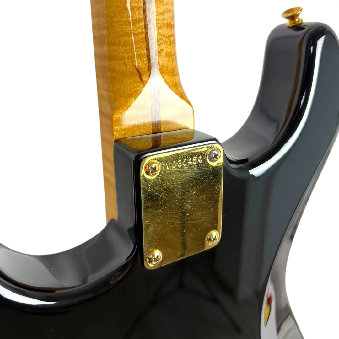 Fender Custom Shop Stratocaster 1990 - Black matching Headstock Fender