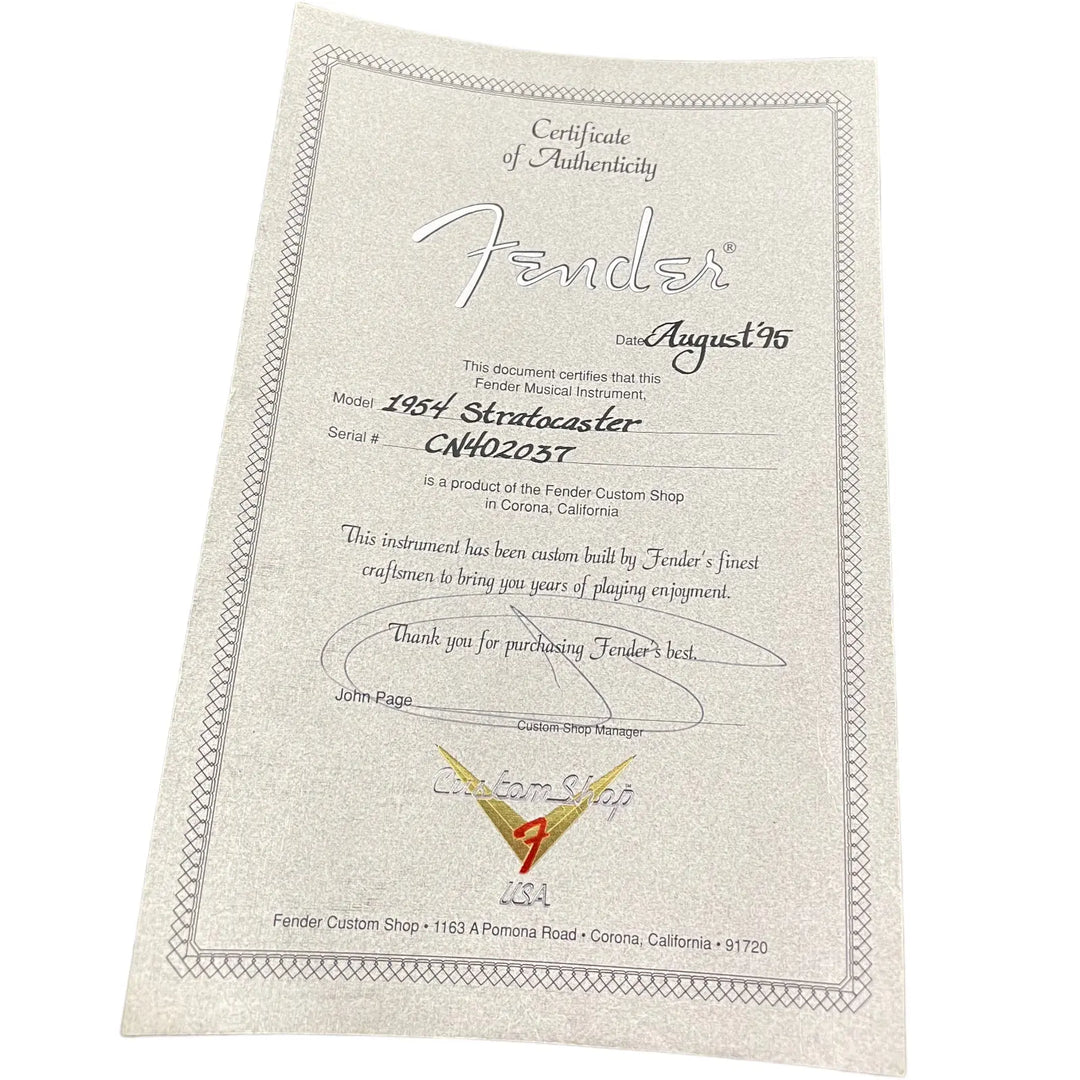 Fender Custom Shop 1954 Stratocaster 1995 - Aztec Gold - John Page Era - Pat´s Guitars