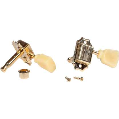Faber FKT33SBT-GG Faber Kluson style tuners, tulip knob, 3+3, separate bushing, gold glossy