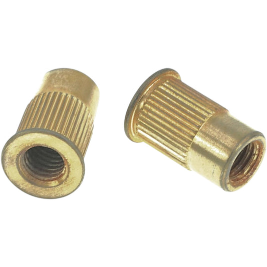 Faber TPI-B-MGA Faber 8mm metric Tailpiece Inserts (pair) Steel, gold plated, aged