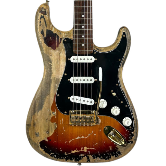 SRV Style Stratocaster Heavy Relic - Санбёрст