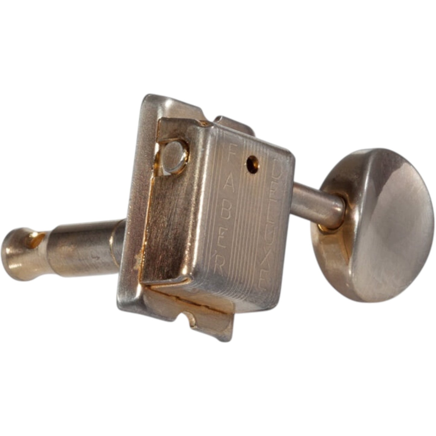 Faber FKT6L-GA mécaniques de style Kluson Faber, 6 en ligne, bague séparée, doré vieilli