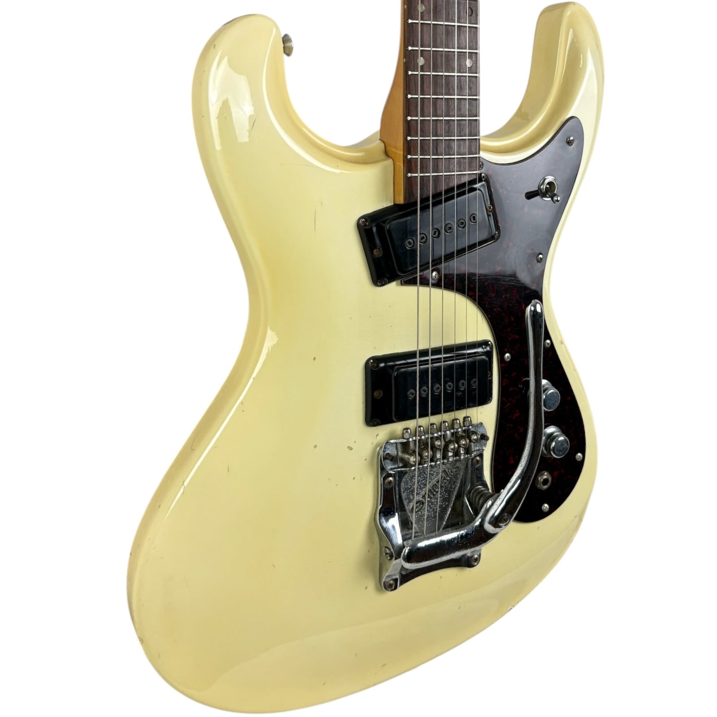 Morales Vibra Matic Mosrite másolat - Vintage fehér