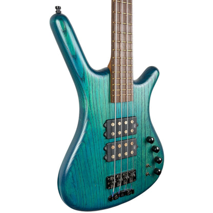 Warwick Corvette $$ Double Buck Bass 2011 - Finisaj ulei albastru turcoaz