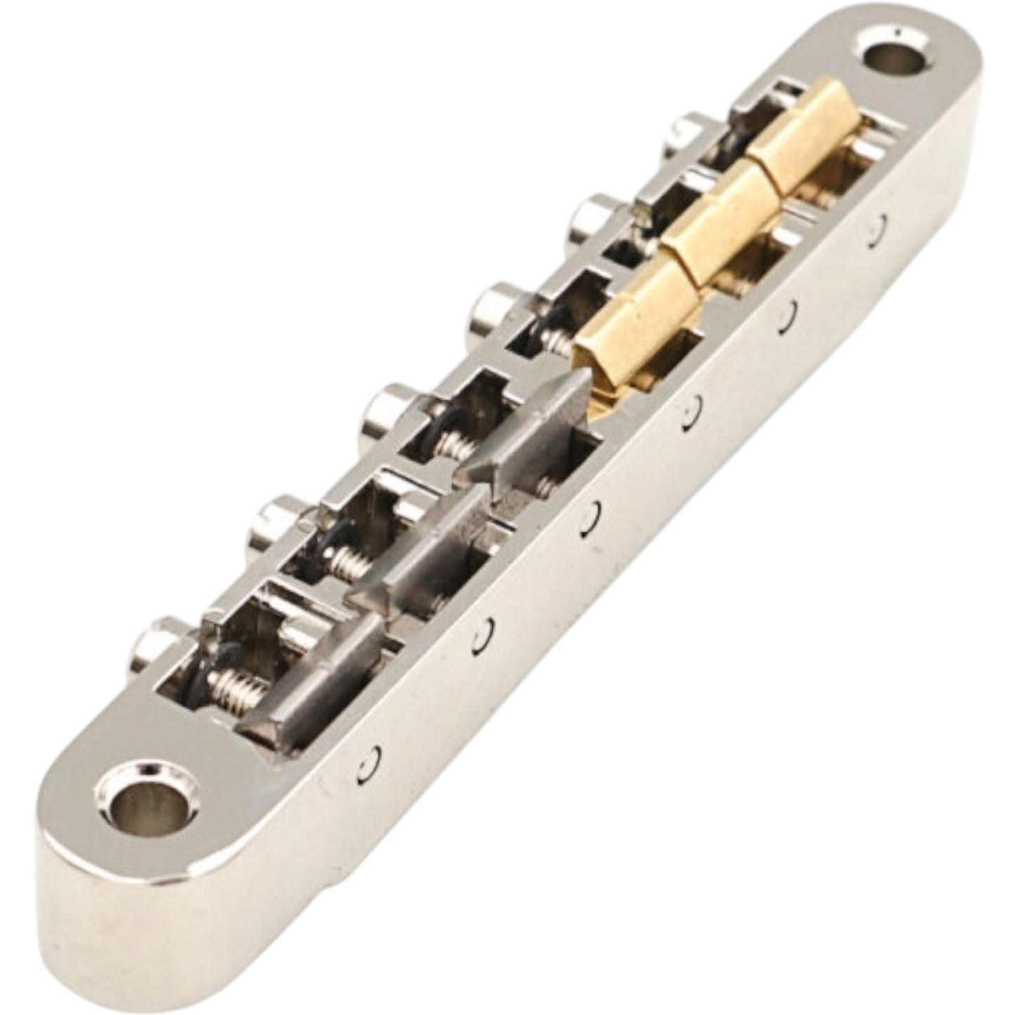 Pod Faber HYBRIDge-H-NG ABRH, pentru Gibson® ABR-1, nichel lucios, șei din titan/alamă