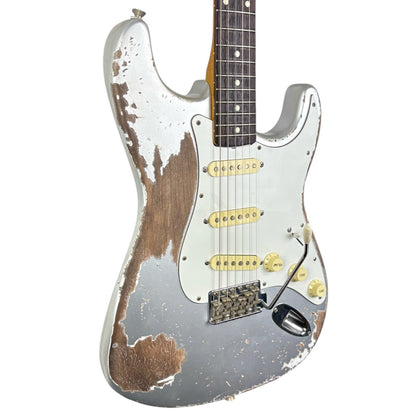 Fender MJT 60s Reissue Stratocaster - Inca Silver - Zwaar verouderd