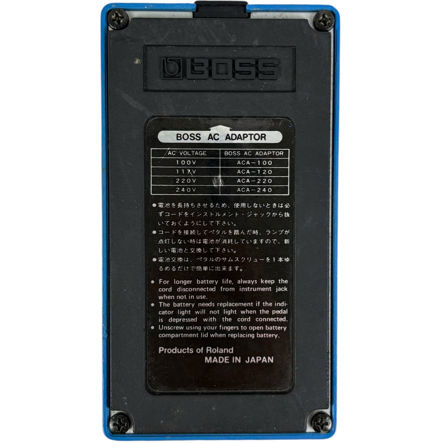 Pedal de efecto Boss CS-3 Compresor Sustentador - Japón