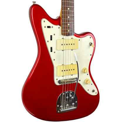 Fender Japan 66 Reissue Jazzmaster 1999-2002 - Канди Епъл Ред - Със съвпадащ глава на грифа