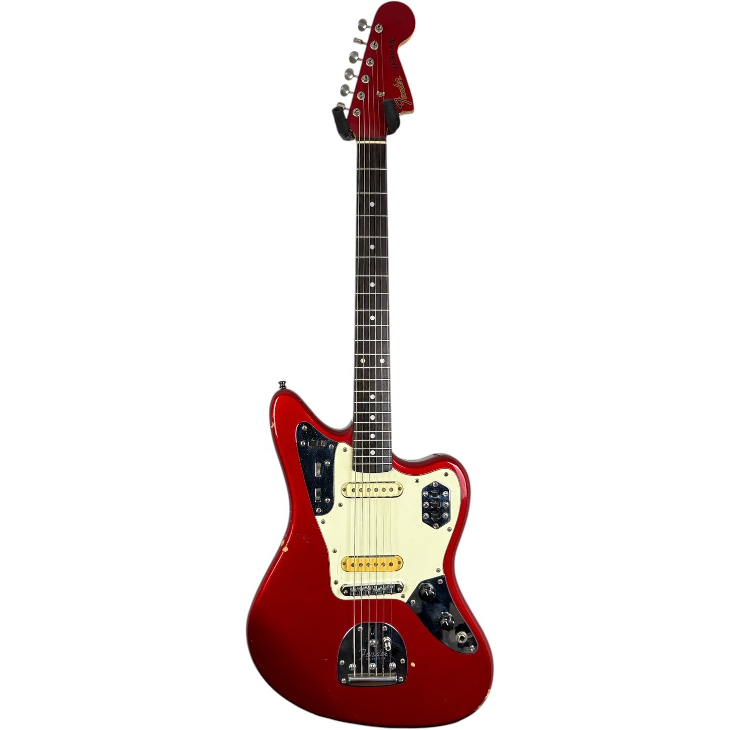 Fender Japan 66 Reissue Jaguar 2002～2004年製 - キャンディ・アップル・レッド - マッチングヘッドストック