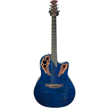 Ovation CE44P-8TQ Akustická 2017 – průsvitná modrá