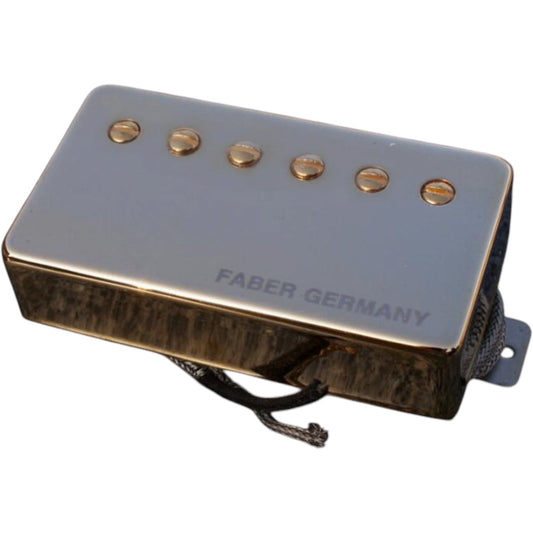 Faber PUPCG-NGG Faber Pickup Concerto grosso -Neck- Classic '59 PAF -hand wound- Germany, Cover gold plated