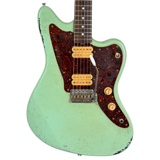 Squier by Fender Vista Series Jagmaster 1997–1998 – omlackad i Sea Foam Green