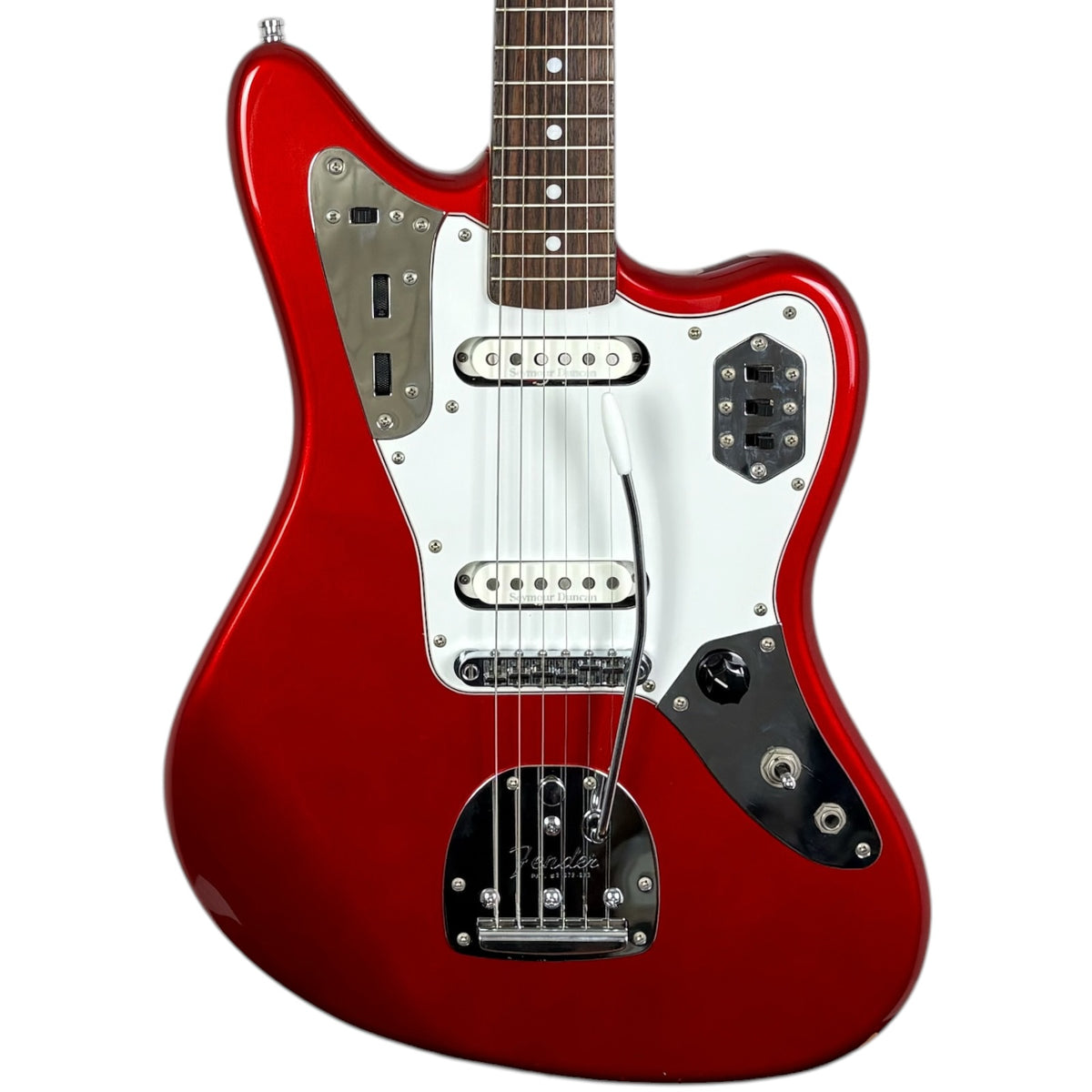 Fender Japan 66 Reissue Jaguar 1997-2000 - Rojo manzana acaramelada