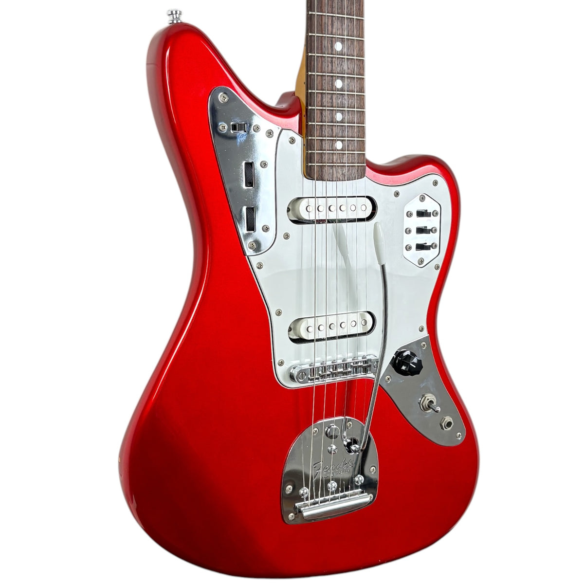 Fender Japan 66 Reissue Jaguar 1997-2000 - Rojo manzana acaramelada