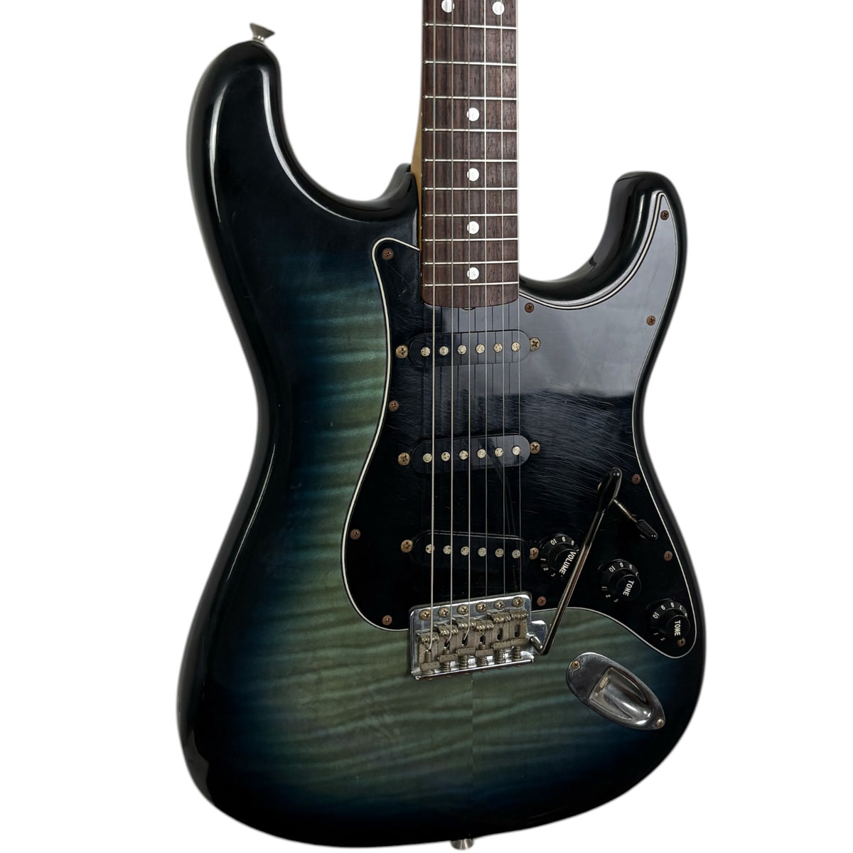Squier by Fender Japan SST-R Stratocaster 1999-2002 - Transparent blå burst