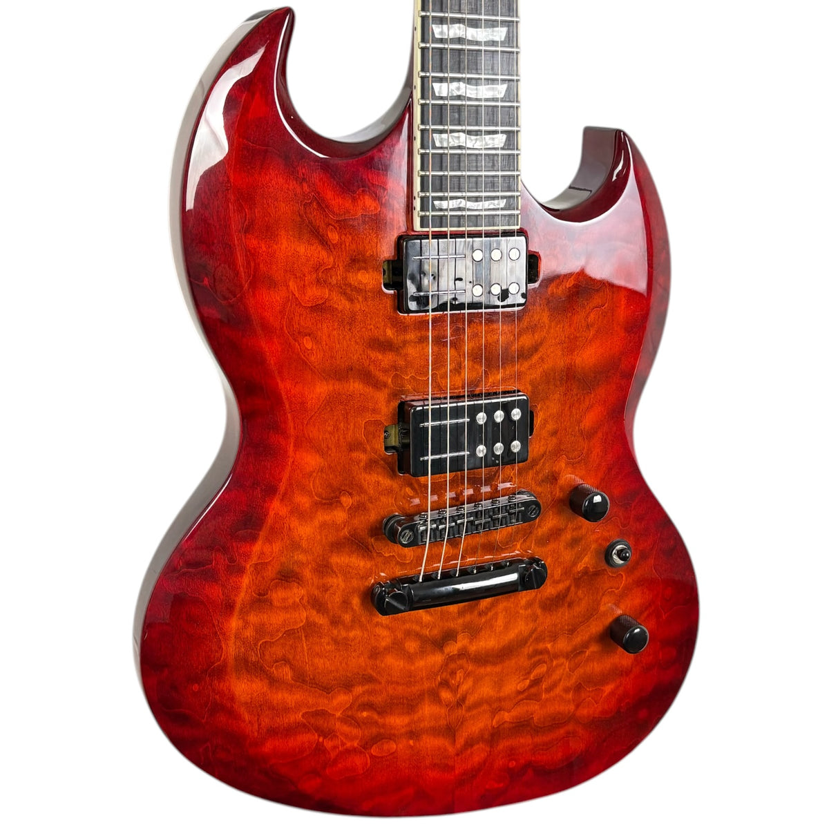ESP LTD Deluxe Viper-1000 2019 - 虎眼太阳渐变拼花枫木
