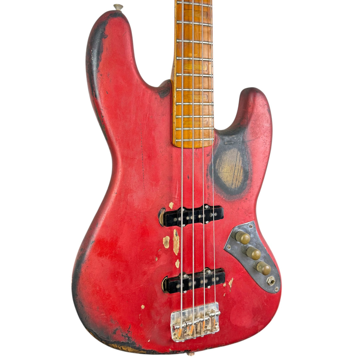 Fender USA Jazz Bass 1976 - Kırmızı Yeniden Boyanmış