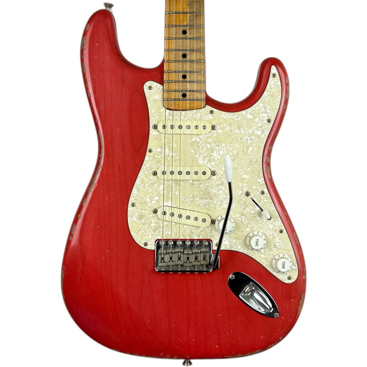 Fender MJT Stratocaster 1993-1994 2009 - Vermelho Fiesta Transparente - Relíquia Pesada