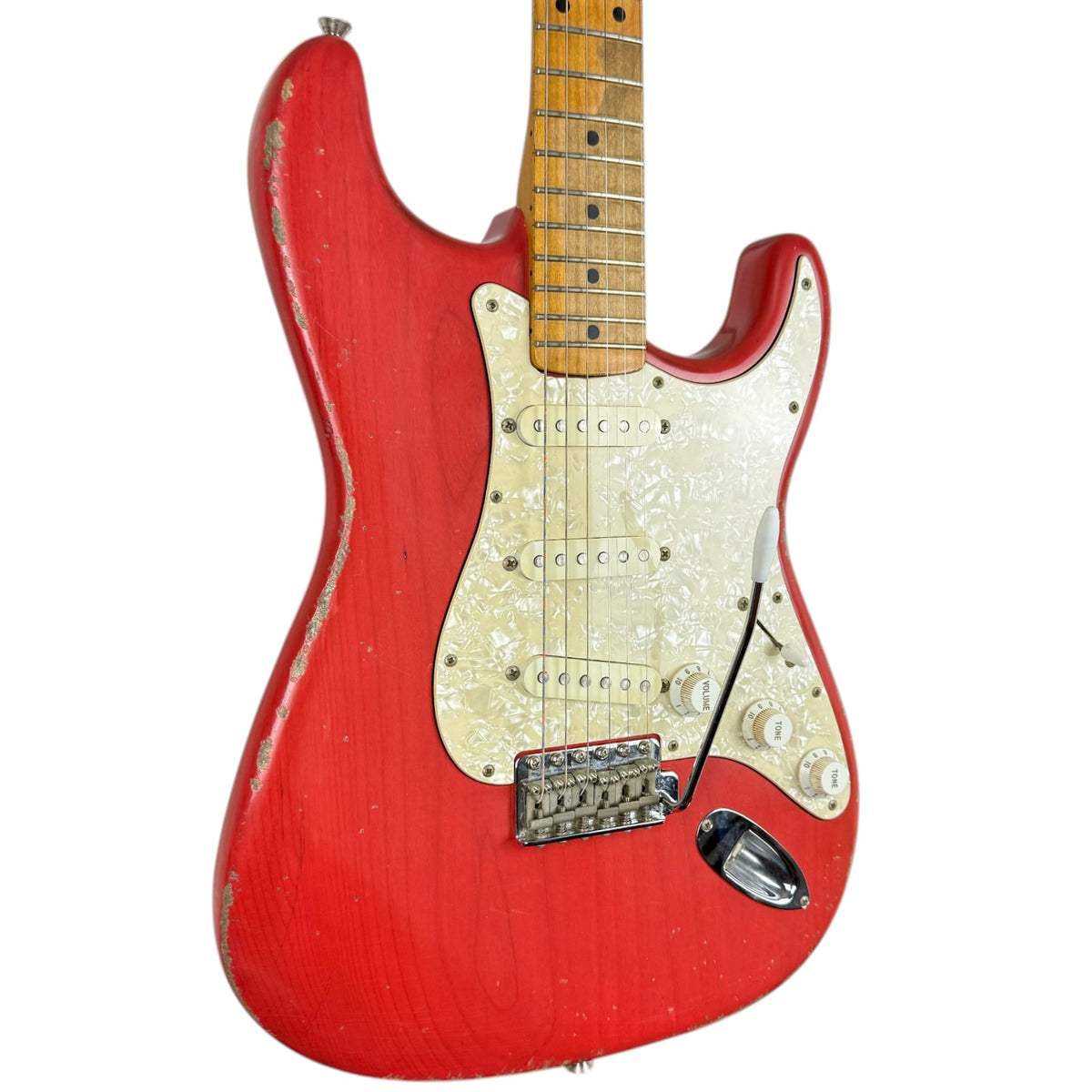Fender MJT Stratocaster 1993-1994 2009 - Vermelho Fiesta Transparente - Relíquia Pesada