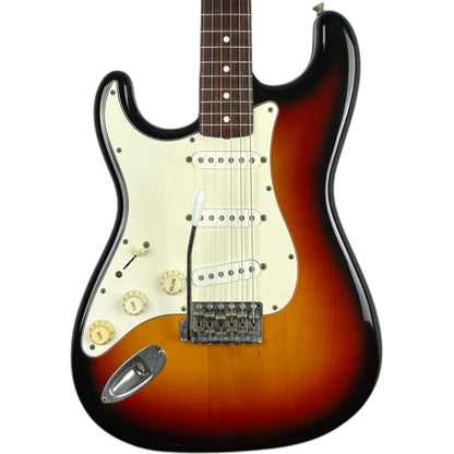 Japońska leworęczna gitara Fender Stratocaster 1997-2000 - sunburst