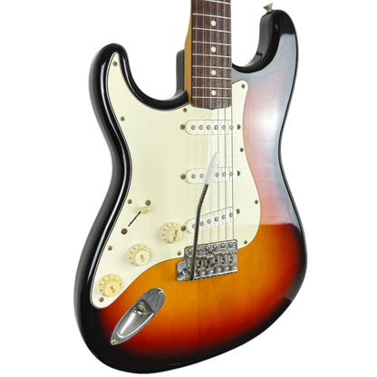 Japońska leworęczna gitara Fender Stratocaster 1997-2000 - sunburst