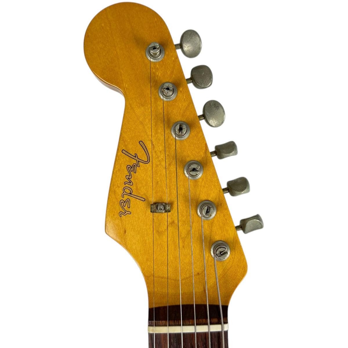 Japońska leworęczna gitara Fender Stratocaster 1997-2000 - sunburst