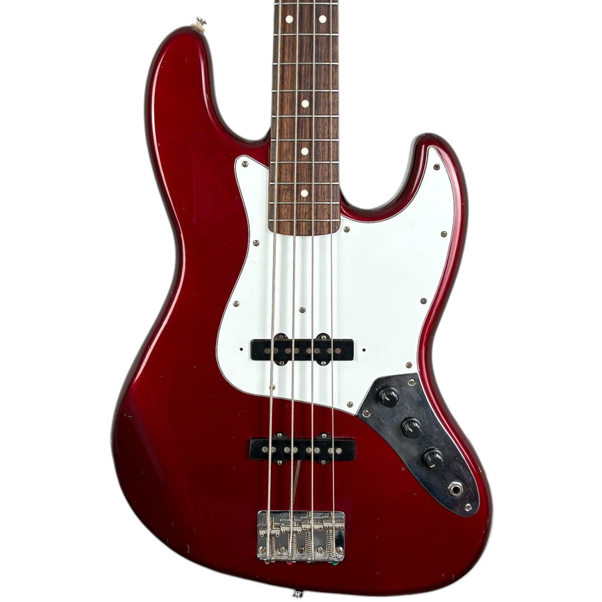 Fender Japão 62 Reissue Jazz Bass 2004-2005 - Vermelho Maçã do Amor Antigo