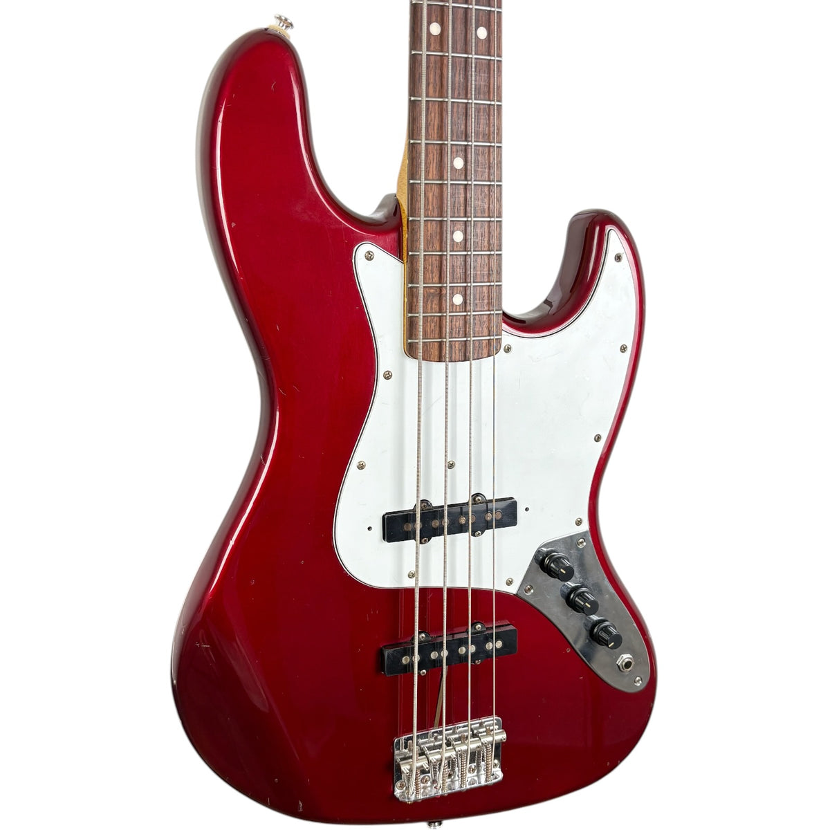 Fender Japão 62 Reissue Jazz Bass 2004-2005 - Vermelho Maçã do Amor Antigo