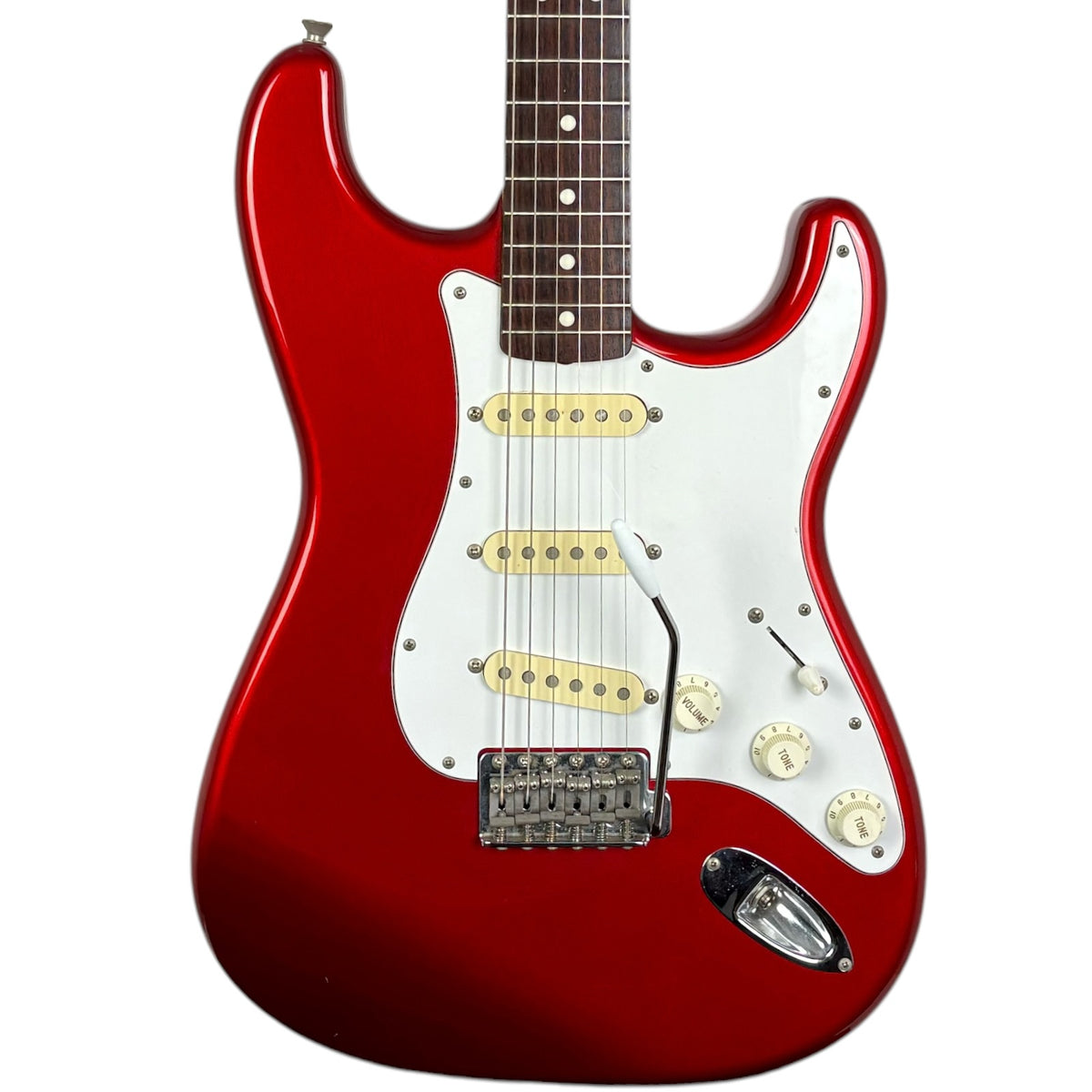 Fender Japão ST-STD Stratocaster 1995-1996 - Vermelho Maçã do Amor