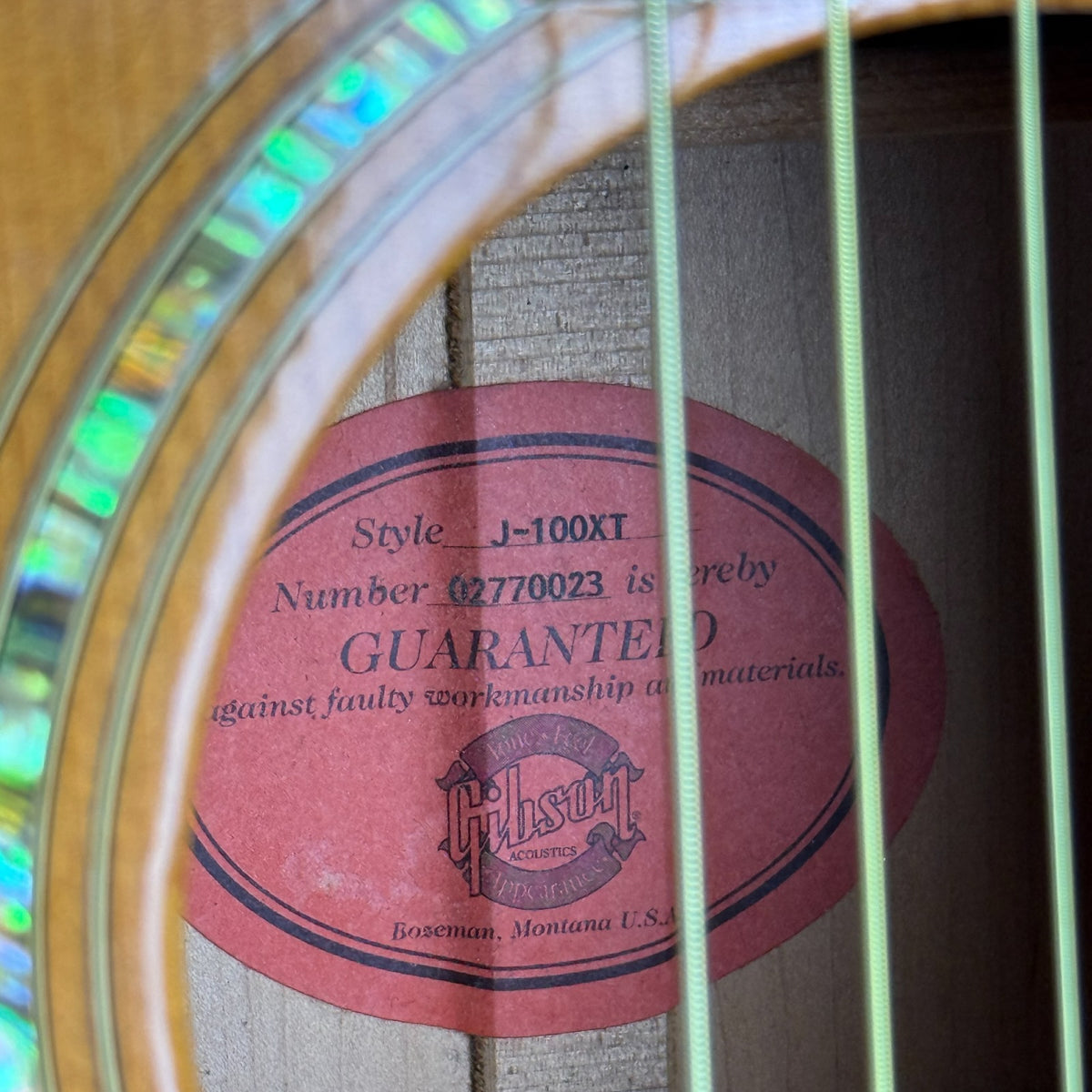 Gibson J-100XT 2000 - Natural