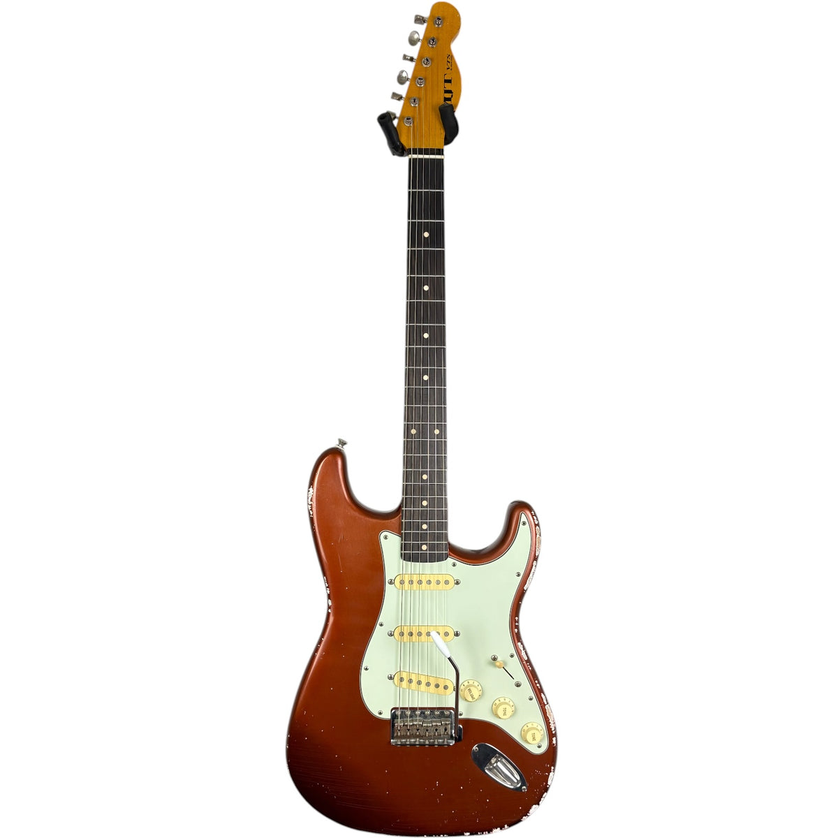 MJT VTS от Mark Jenny Heavy Relic USA Stratocaster 2026 2026 - Оранжево с ефект на обгаряне
