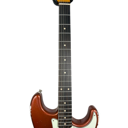 MJT VTS от Mark Jenny Heavy Relic USA Stratocaster 2026 2026 - Оранжево с ефект на обгаряне