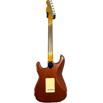 MJT VTS от Mark Jenny Heavy Relic USA Stratocaster 2026 2026 - Оранжево с ефект на обгаряне