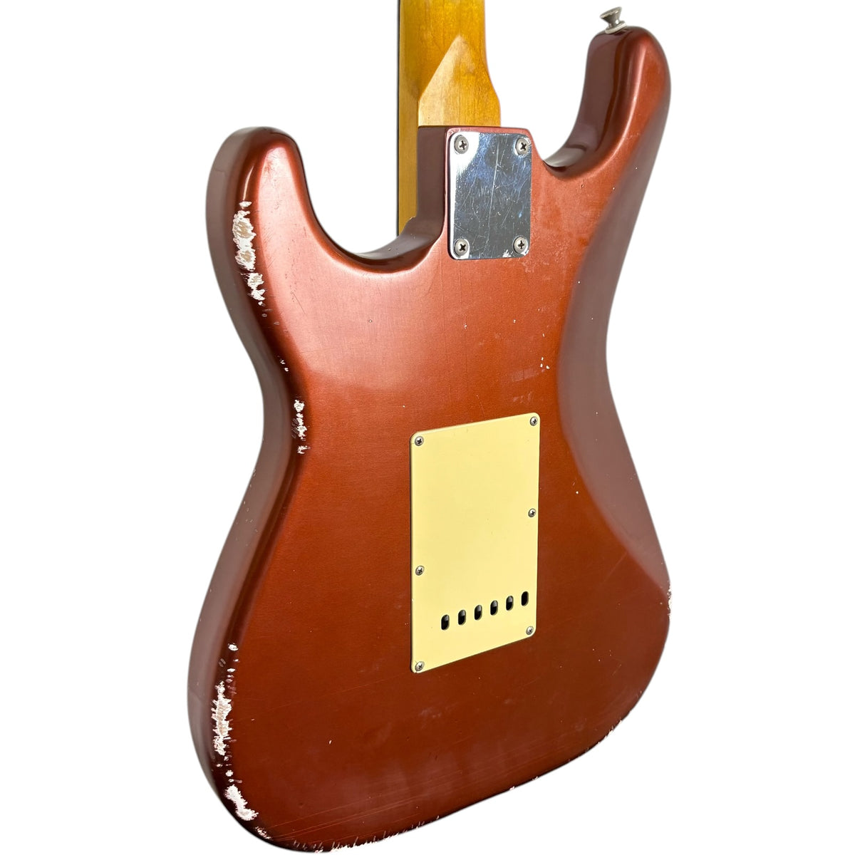 MJT VTS от Mark Jenny Heavy Relic USA Stratocaster 2026 2026 - Оранжево с ефект на обгаряне